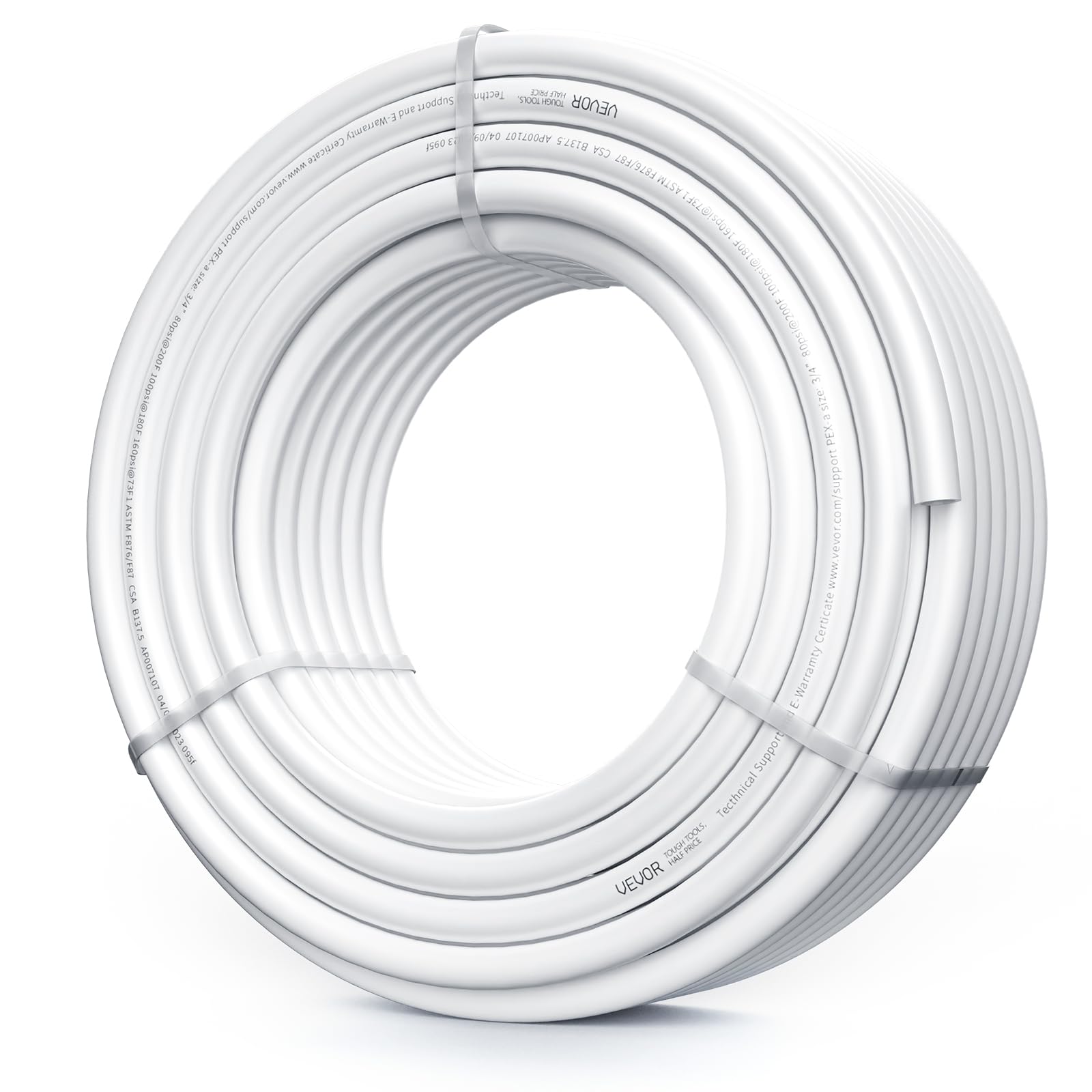 VEVOR P128-13-100W - Tubo PEX modelo nuevo, blanco, 3/4 pulgadas x 100 pies