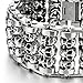 COOLSTEELANDBEYOND Heavy and Study Mens Steel Large Link Chain Motorcycle Bike Chain Bracelet with Skulls Polished