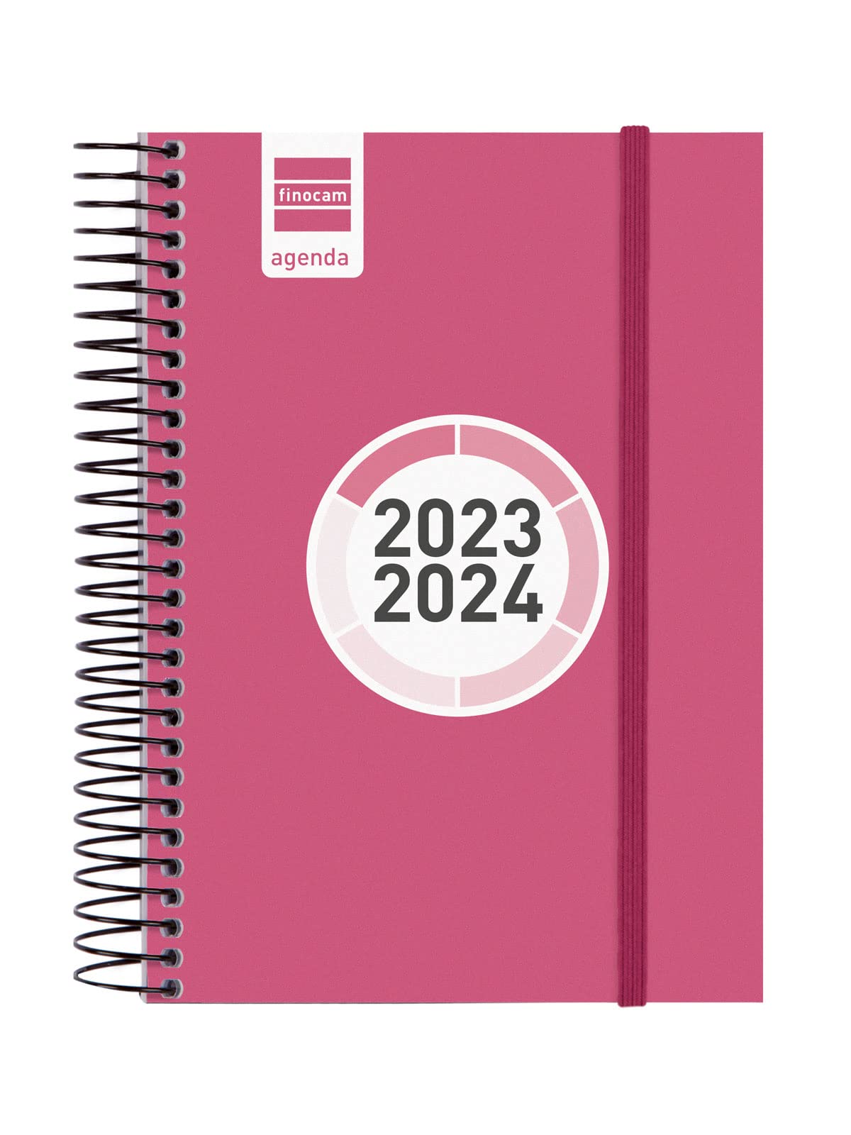 Finocam - Espir Color Diary 2023 2024 1 Day Page September 2023 - August 2024 (12 Months) Pink Spanish