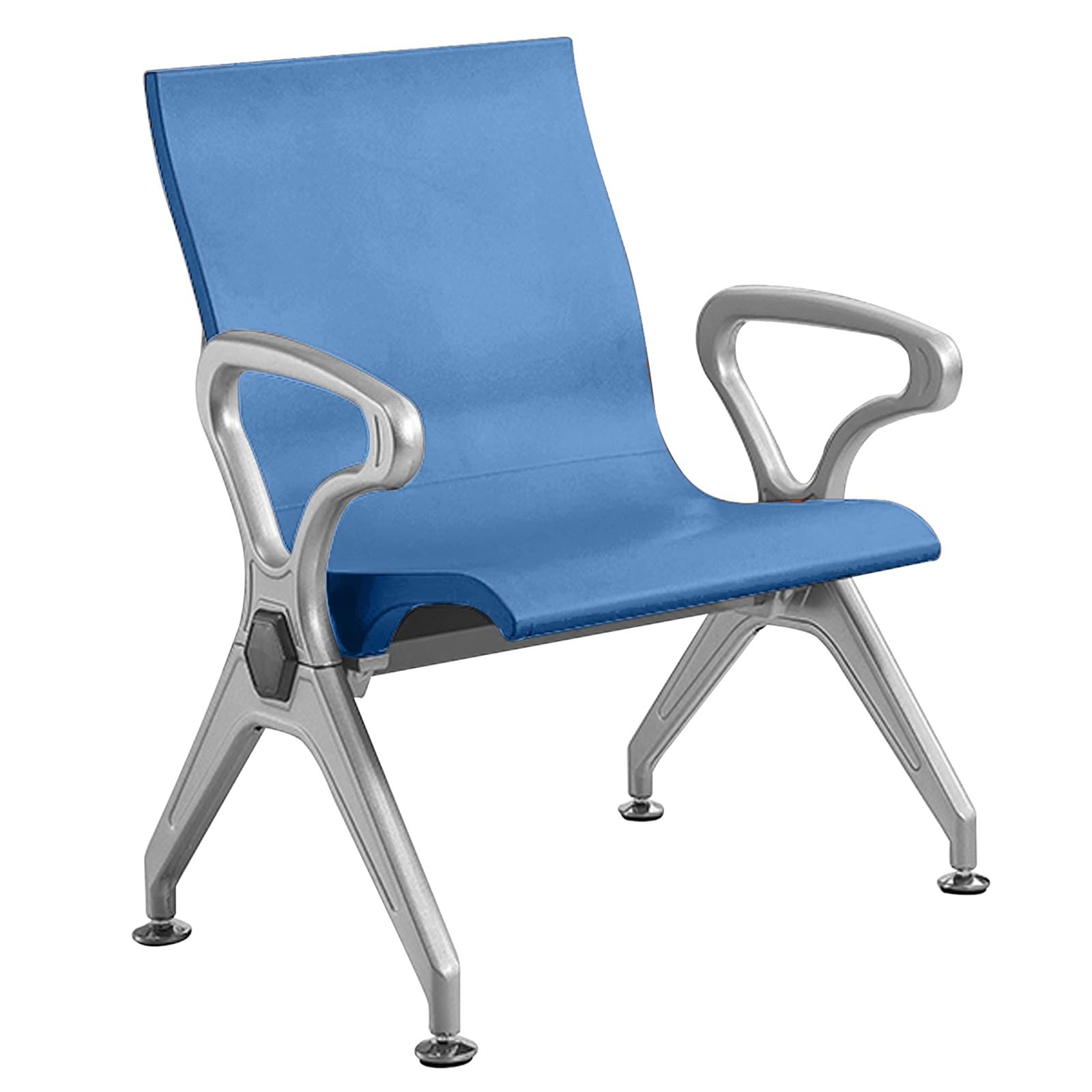 OZBMA Blue Office Reception Chair Set Waiting Room Visitor Sofa with Armrests Ideal for Banks Hospitals Schools Barbershops & Airports