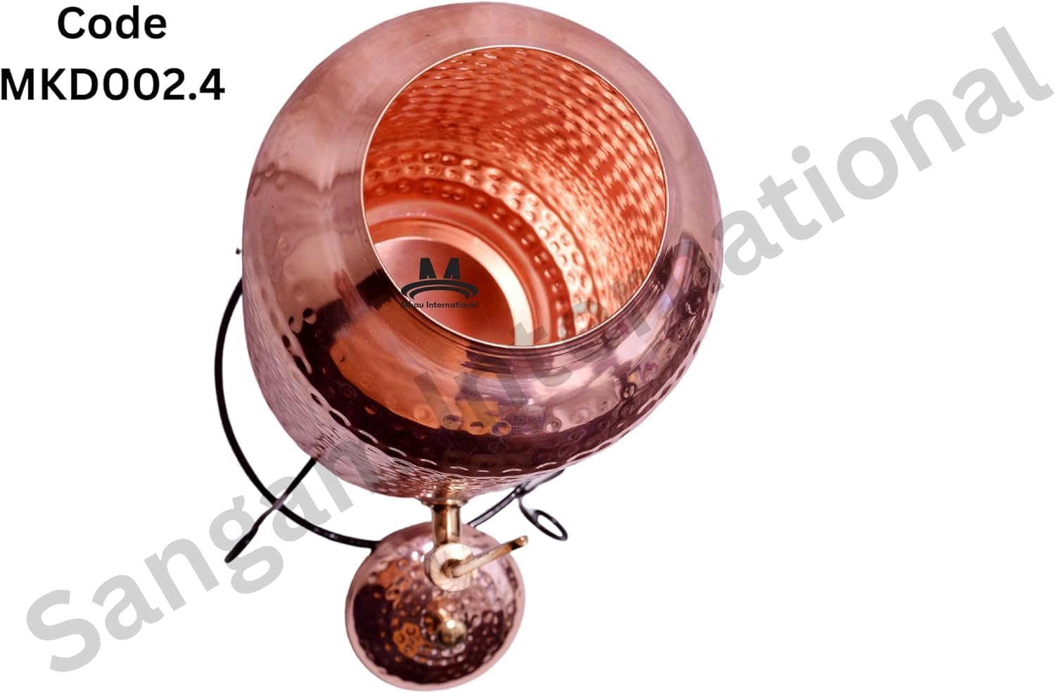 Copper Water Container with Stand Water Dispenser Hot & Cold Leak Proof Water Container For Home Kitchen Color:-Pure Copper