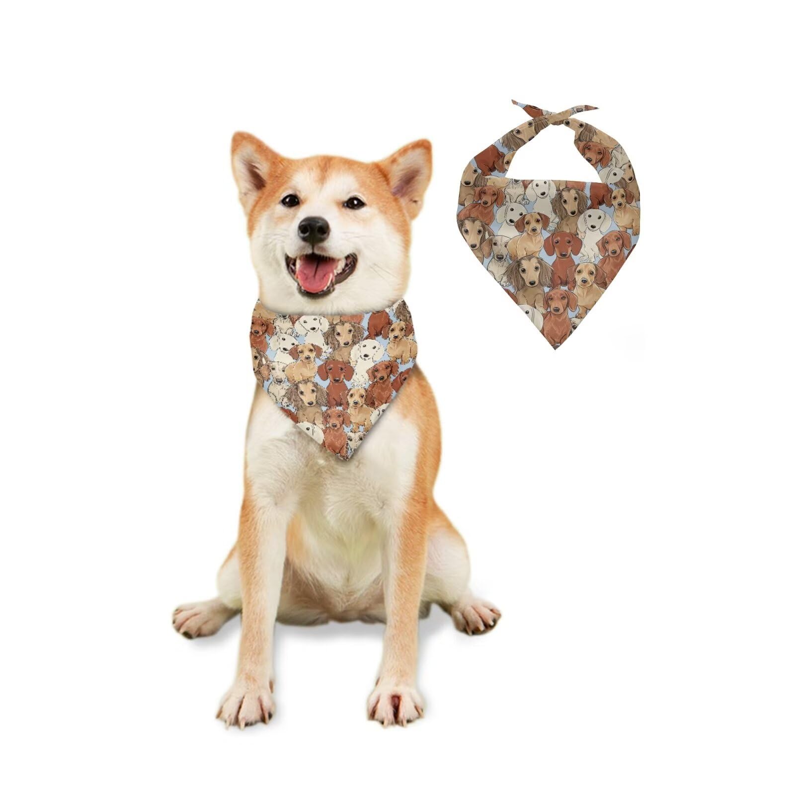 COEQINE Pijamas familiares con bandana para perro, camisones de manga larga para mujer, conjuntos de pijamas a juego, conjunto de descanso para parejas