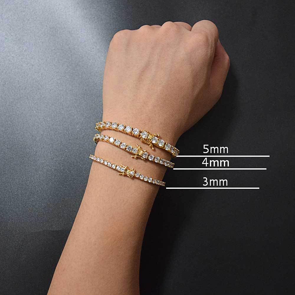 Moissanit-Tennisarmband für Damen, D-Farbe, VVS1-Klarheit, Blauer Diamant, S925-Sterlingsilber, 6,5 Zoll, Diamantarmbänder