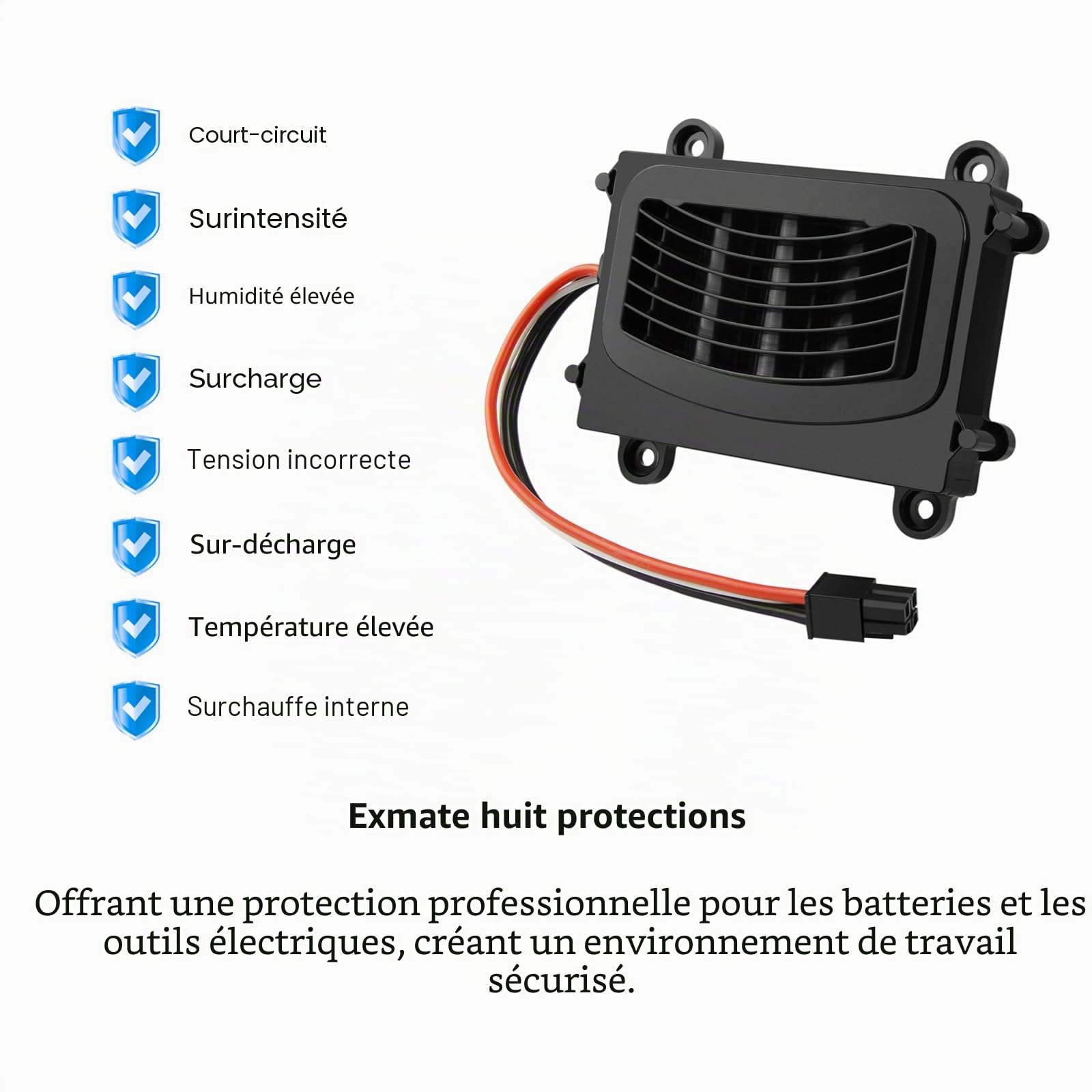 Exmate Batterie 2500 mAh compatible avec Bosch Indego 350, 400, M 700, M+ 700, S+ 350, S+ 400 - Batterie au lithium 18 V