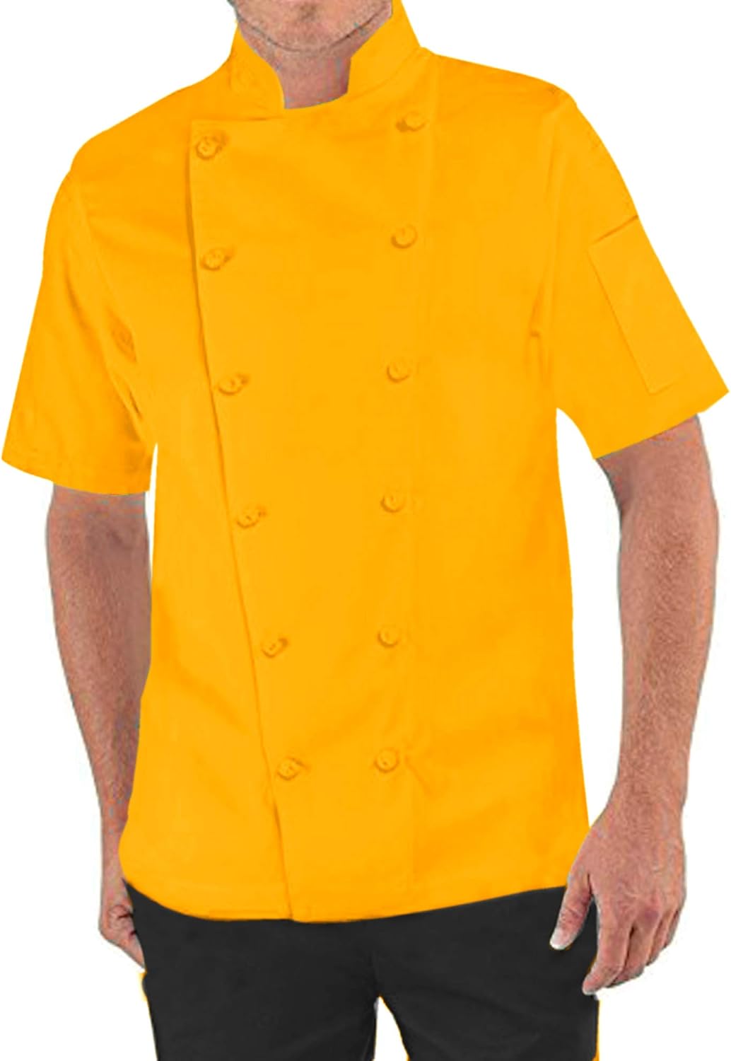 Classic Men's Chef Coat Unisex Multi-Color Short Sleeve (XS-6XL)