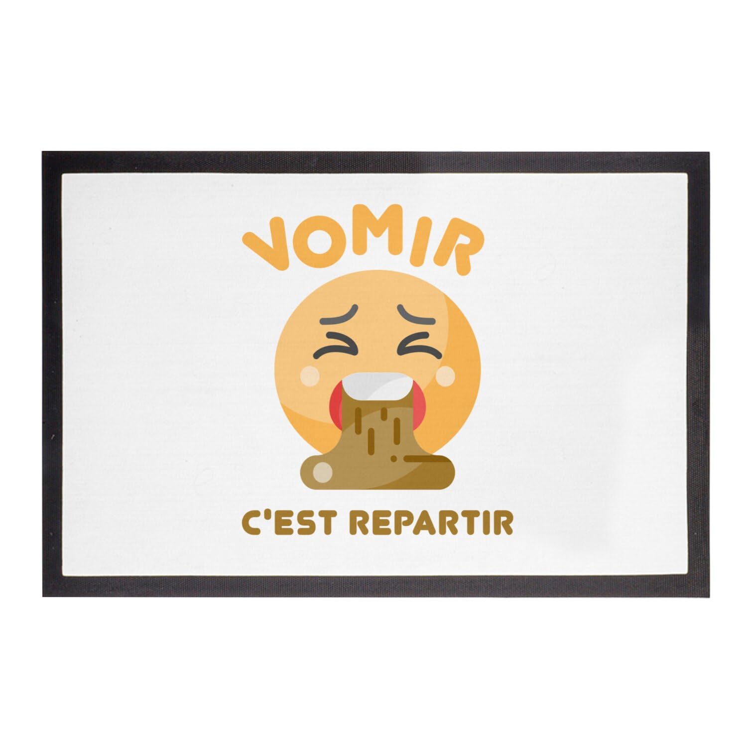 Paillasson blanc tapis d'entrée humour apéro fête Fabulous 75x50cm