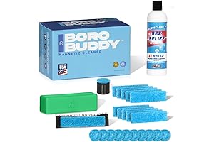 BoroBuddy Pro Magnetic Glass Cleaner and Rez Relief Liquid Cleaning Solution Bundle