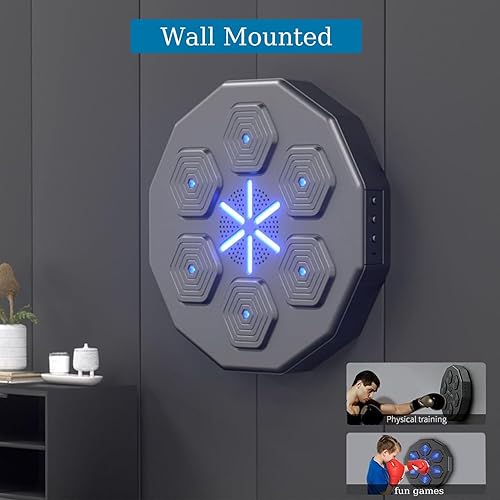 Miniatura 3 de Máquina de boxeo inteligente con Bluetooth, equipo de boxeo de entrenamiento de boxeo, blanco de boxeo montado en la pared para ejercicios en casa,