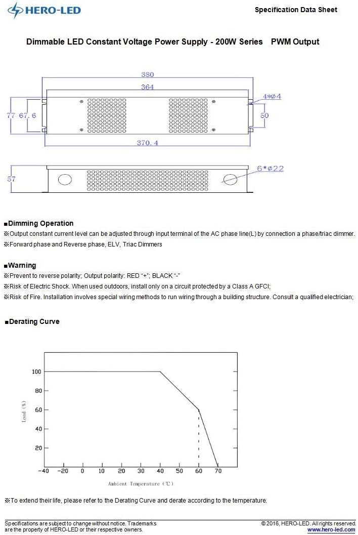 Exсluѕіvе Dіѕсоunt 🔥 HERO-LED PS-24LPS200-DIM ETL-listed Dimmable LED Constant Voltage Power Supply - Dimmble LED Transformer 24V DC, 8.3A, 200W Fеаturеd Prоduсt HERO-LED PS-24LPS200-DIM ETL-listed Dimmable LED Constant Voltage Power Supply - Dimmble LED Transformer 24V DC, 8.3A, 200W