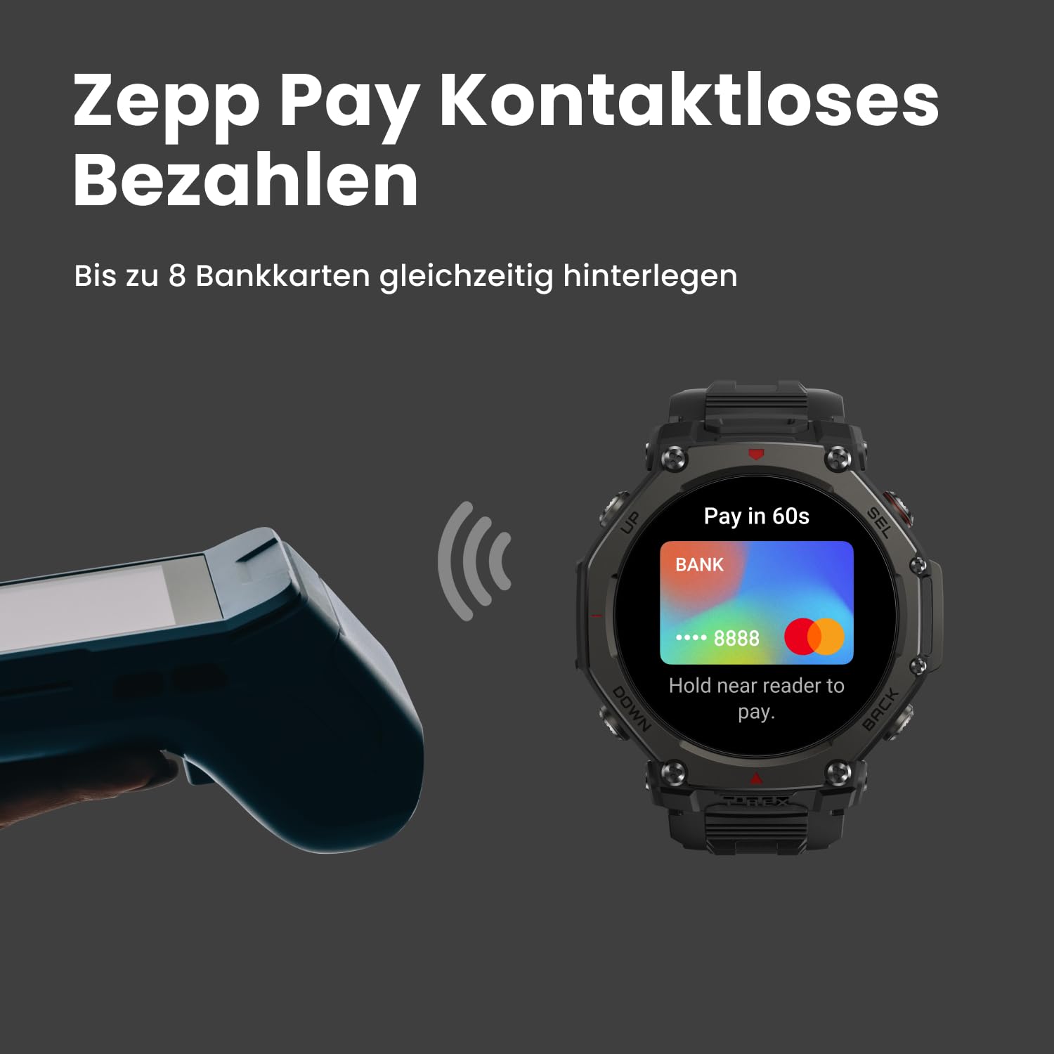Amazfit T-Rex 3 Pro Outdoor Smartwatch 48mm Saphir-AMOLED-Display Titan-Lünette Dualband-GPS Offline-Karten 25 Tage Akku 10 ATM 180+ Sportmodi