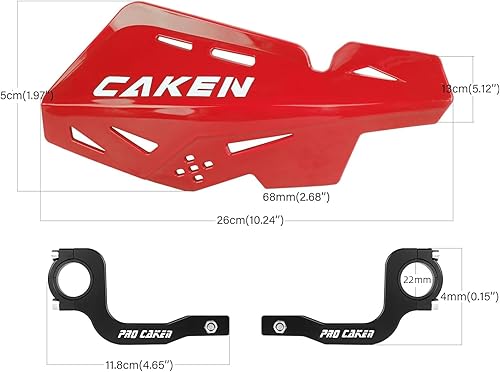 Vista 19 de PRO CAKEN Barra de mango universal de 1 1/8 pulgadas, 1.102 in con protectores de mano, kit de soporte CNC para motocross ATV Scooter para CRF KLX