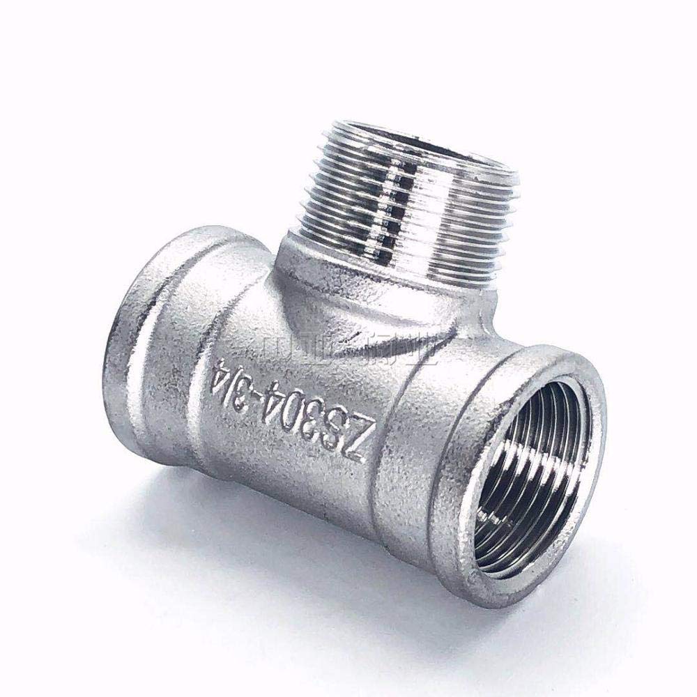 Female+male+Female Threaded 3 Way Tee T Pipe Fitting 1/2" 3/4" 1" Threaded SS304 Stainless Steel(1-1/4") fittings