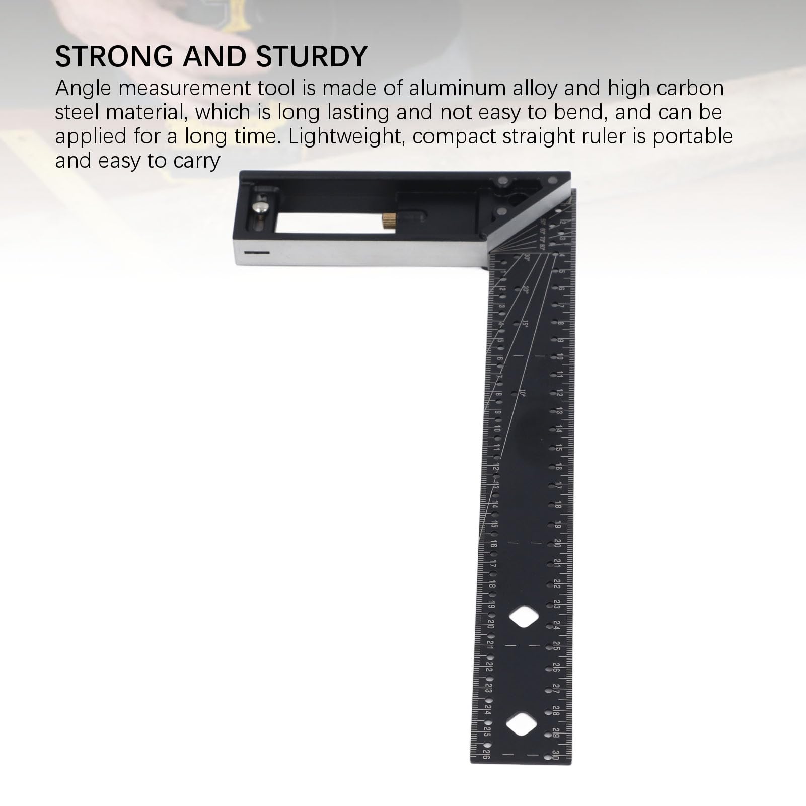 Righello di misurazione multiangolo professionale, righello ad angolo retto combinato universale da 45 a 90 gradi, strumento di misurazione accurato con tracciatore in acciaio