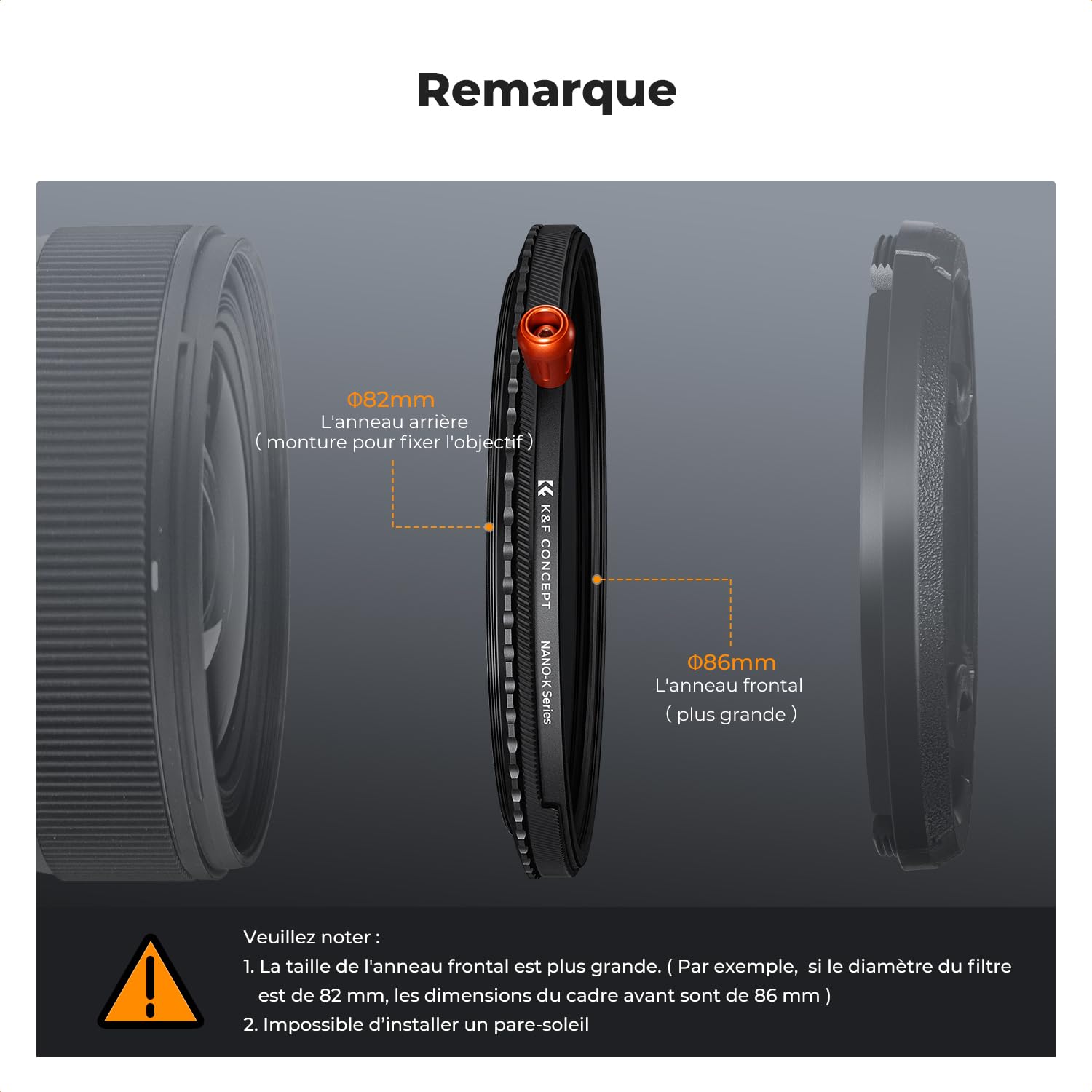 K&F CONCEPT Filtre 82mm ND2-32 Variable et Polarisant CPL et Black-Mist 1/4 3 en 1 pour Objectif Appareil Photo HD Étanche Anti-Rayures Nano-X Série Un Filtre avec 3 Fonctions