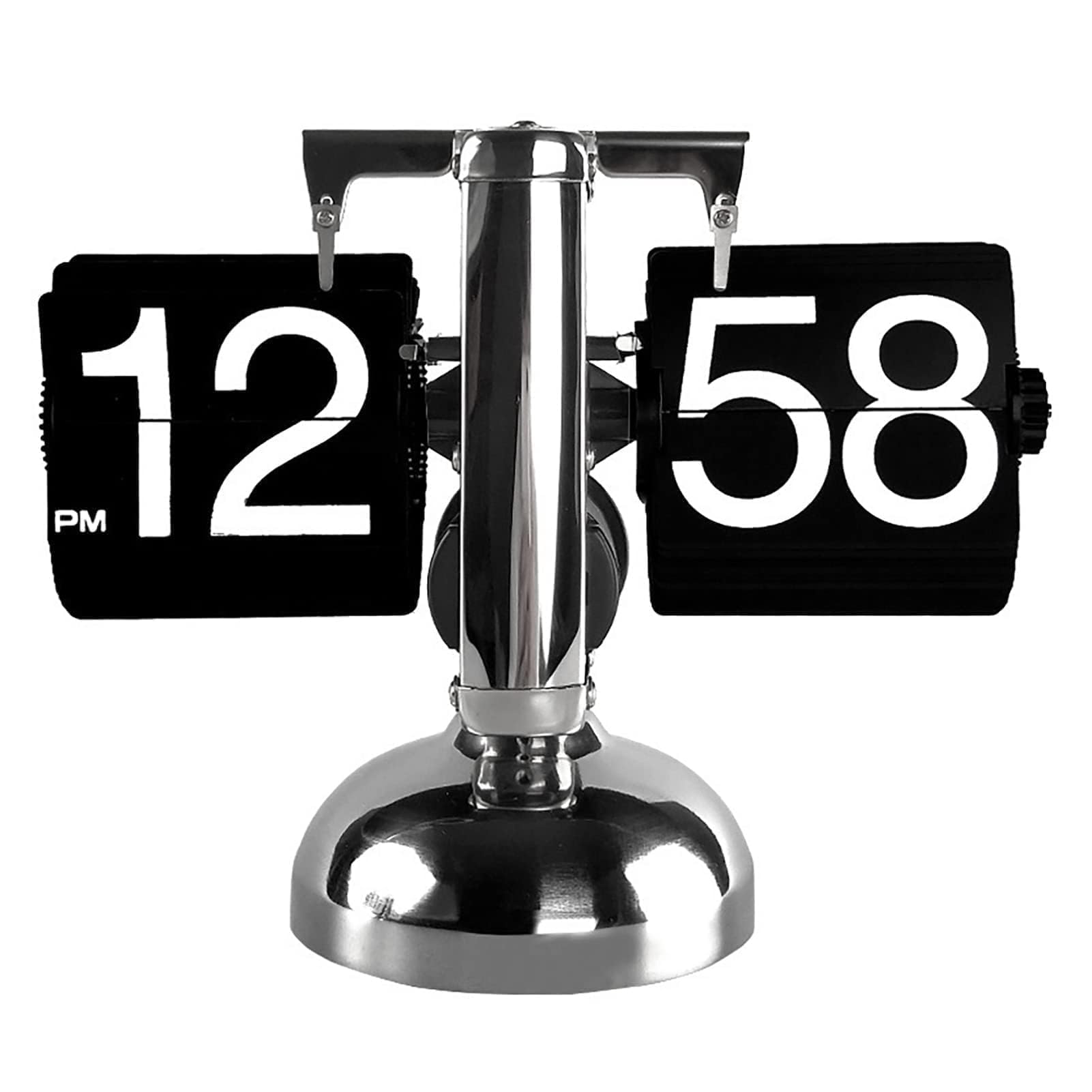 Orologio a fogli mobili, mini orologio retrò Orologio da tavolo a fogli mobili automatico Calendario digitale Orologio da tavolo freddo Orologio meccanico per l'arredamento della (Nero)