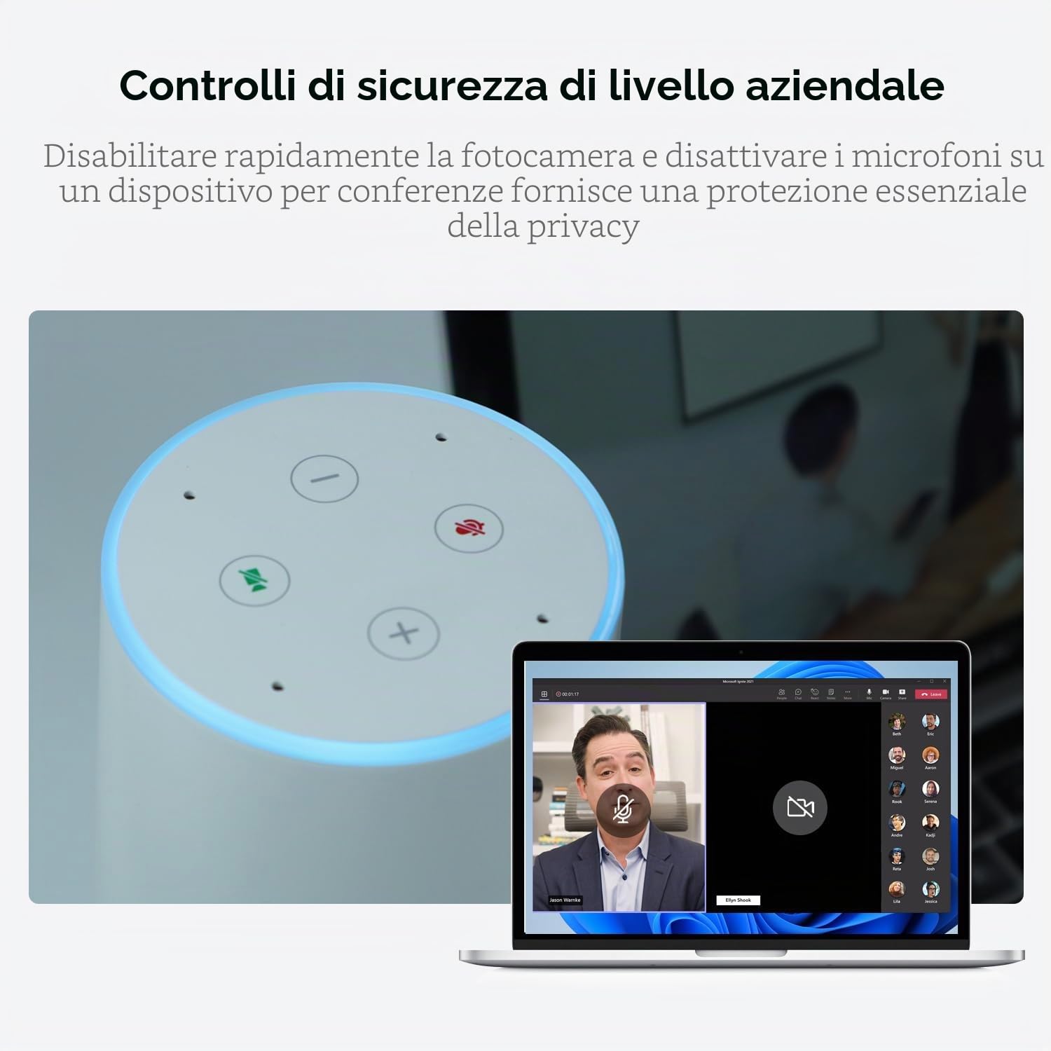 Nuroum C20 All-in-one Webcam con Microfono e Altoparlante, Webcam Full HD 1080P con ultra grandangolare 100°, Videocamera con riduzione del rumore, USB plug&play per Zoom/Teams/Google Meet PC/Desktop