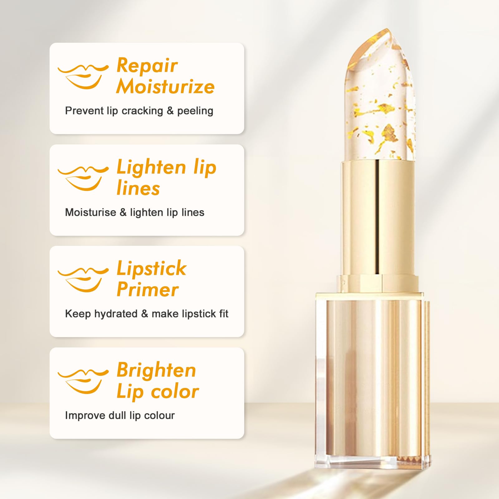 Transferproof Color Changing Lipstick with Gold Foil - Image 4
