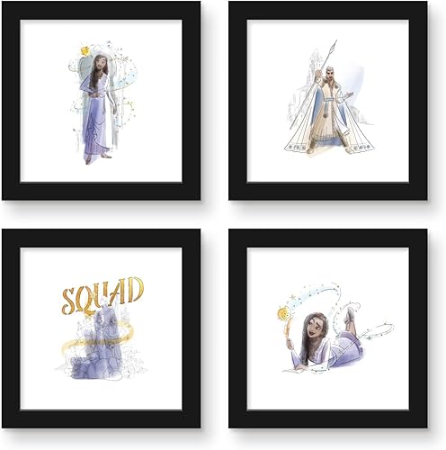 Trends International Gallery Pops Disney Wish - Paquete de arte de pared de ciudad de luz (paquete de 4)