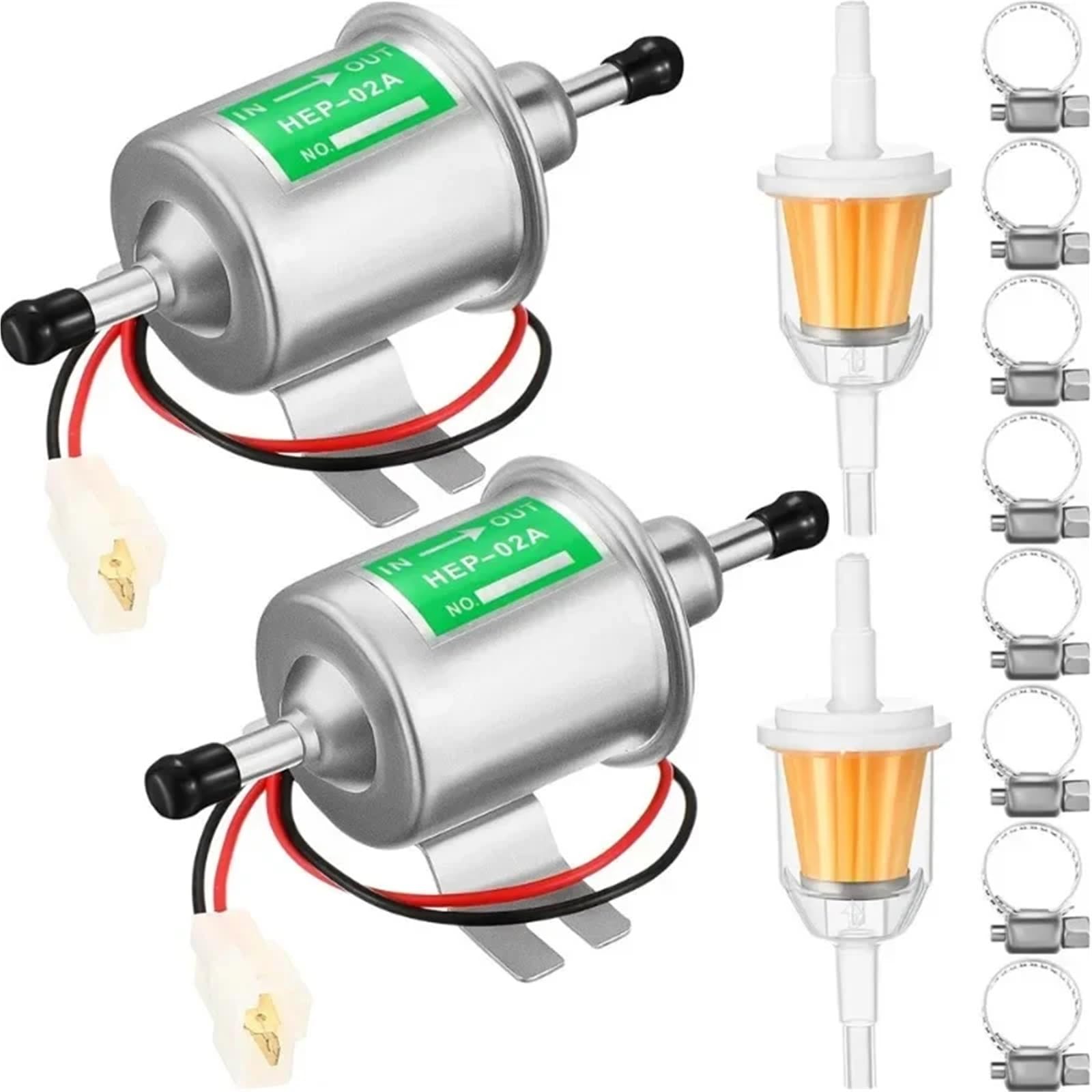 Pompa del Carburante Diesel Gruppo pompa carburante | LZONE-12V HEP-02A 12V 24V Elettrico Gruppo pompa carburante(12V Silver)