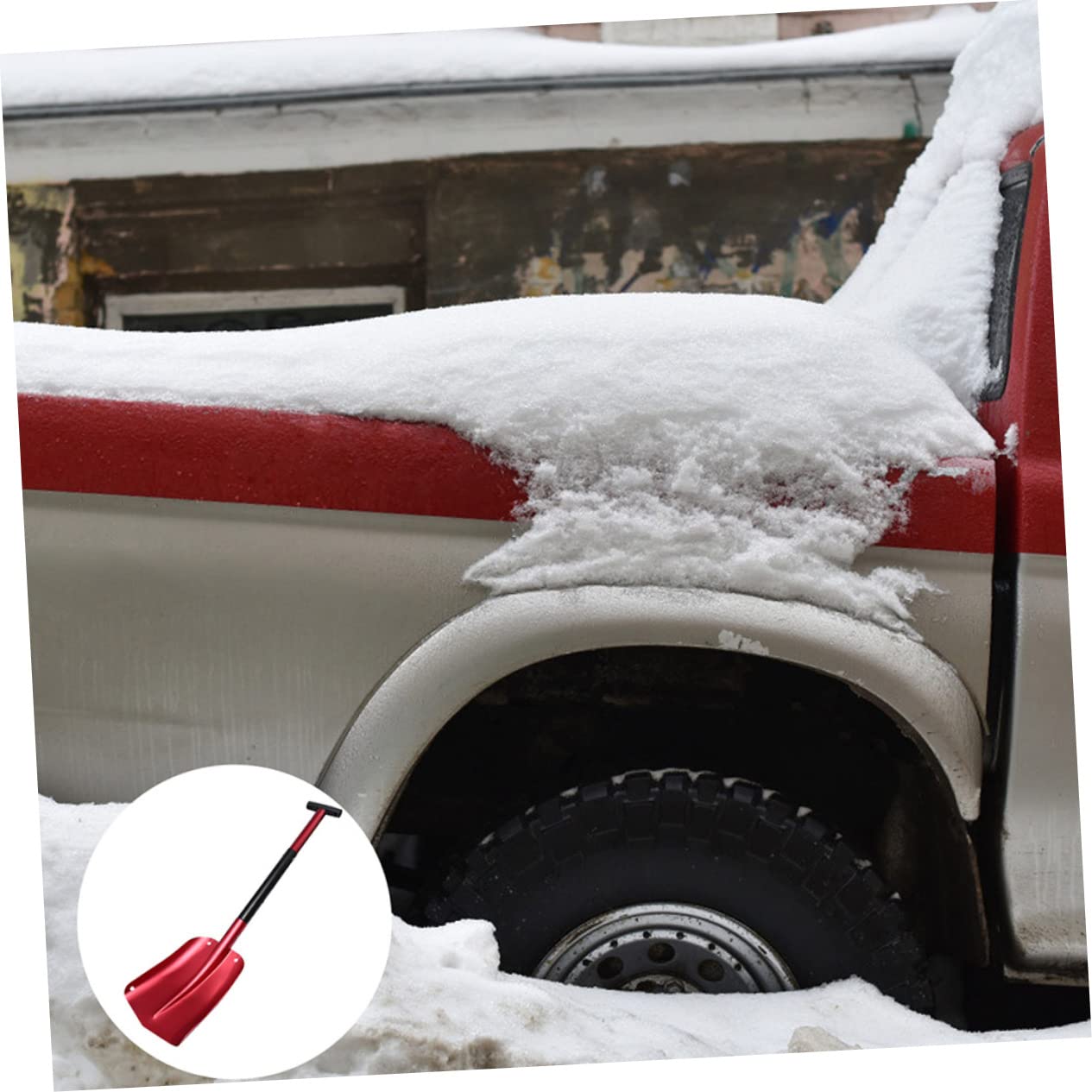 Pelle à Neige Pliante pour Voiture en Alliage D'aluminium, Grattoir à Glace, Légère et Compacte pour Déneigement Hivernal