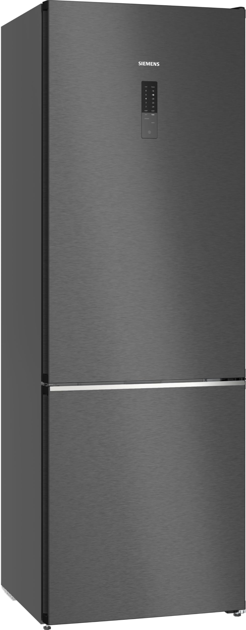Siemens iQ500 Freistehende XXL Kühl-Gefrier-Kombination 203x70 cm, KG49NAXCG, 311 L Kühlen & 129 L Gefrieren, Total noFrost, freezerLight, hyperFresh Technologie, antiFingerprint Schwarzer Stahl