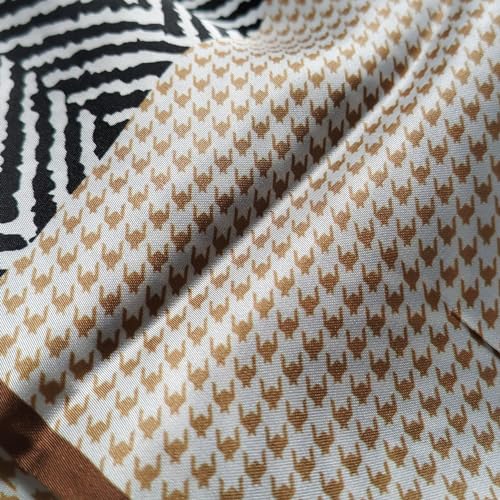 57” Silk Like Head Scarf Satin Scarf Silk Printed Square Neck Satin Scarfs for Bag Hair Scarves Handbag Gift3