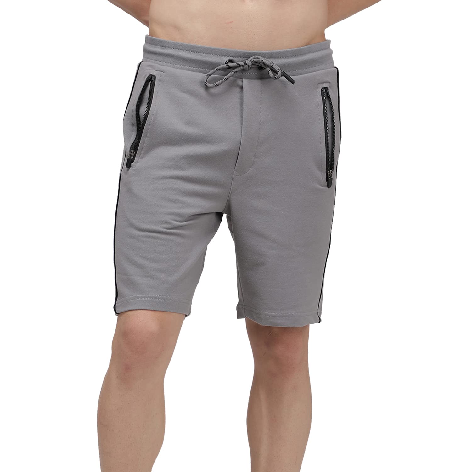 sporto Men's Cotton Blend Bronze Green Bermuda Shorts with 2 Zipper Side Pockets and 1back Pocket-picture-16