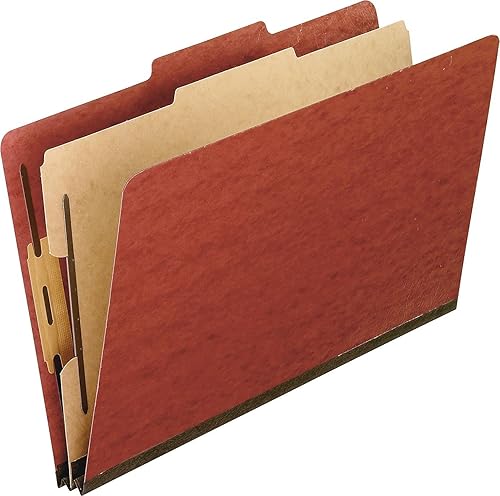 Miniatura 3 de Pendaflex 2157R Carpetas de cartón prensado de cuatro secciones, legal, 2/5 pestañas, color rojo (caja de 10)