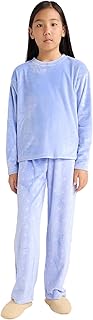 بيجامة منزلية منسوجة D1068A8 للبنات بقصة عادية وأكمام طويلة من ديفاكتو (عبوة 1 قطعة)
