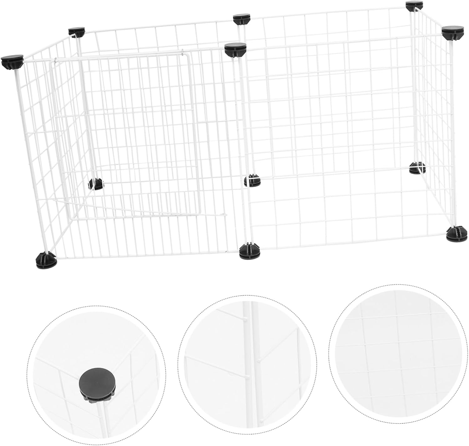 VANZACK 1 Set Cat Playpen Dog Fence Durable Wire Crate for Indoor Use Breathable and Spacious Easy Assembly for Cats and Dogs with Door Access Random Color