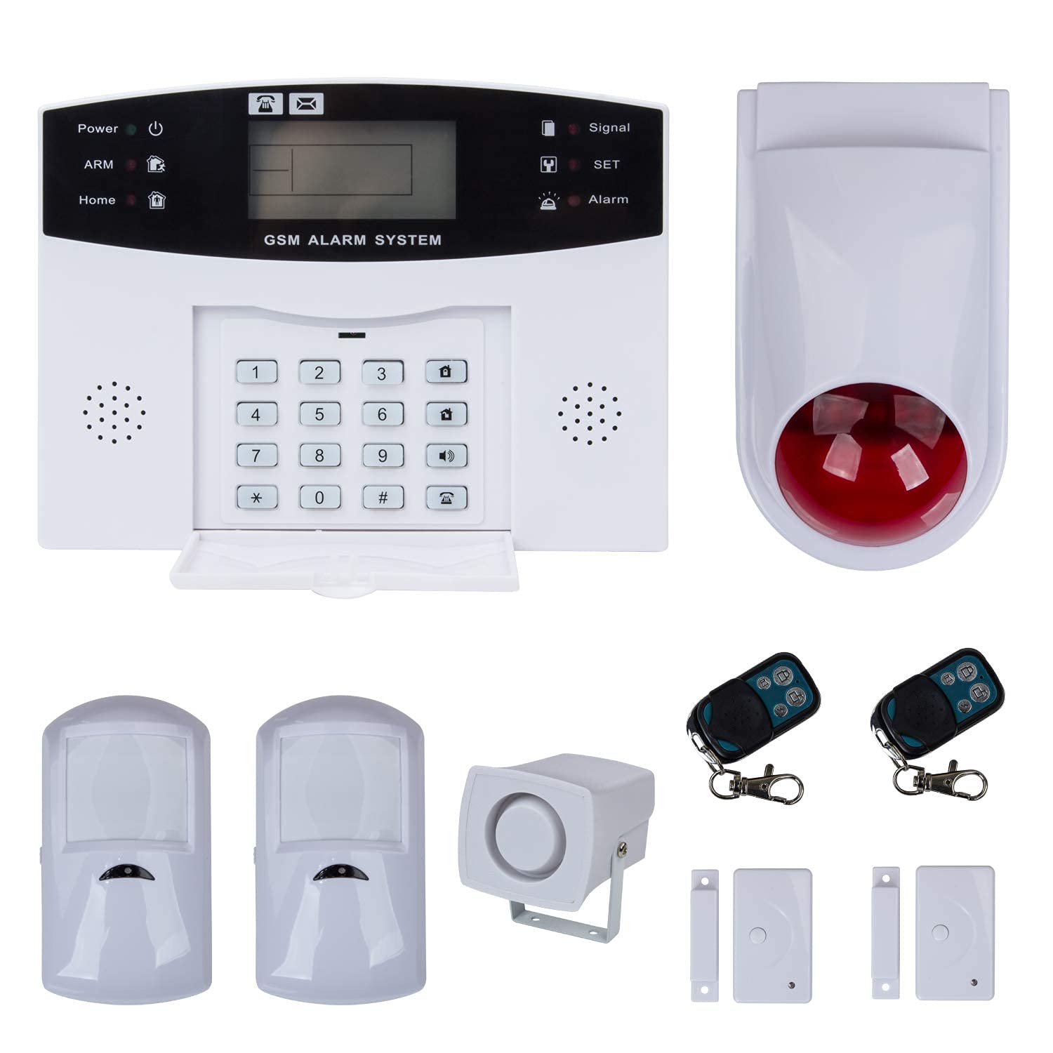 Discoball écran LCD portable SMS de sécurité sans fil GSM Autodial Home Maison Système d'alarme anti-intrusion Cambrioleur
