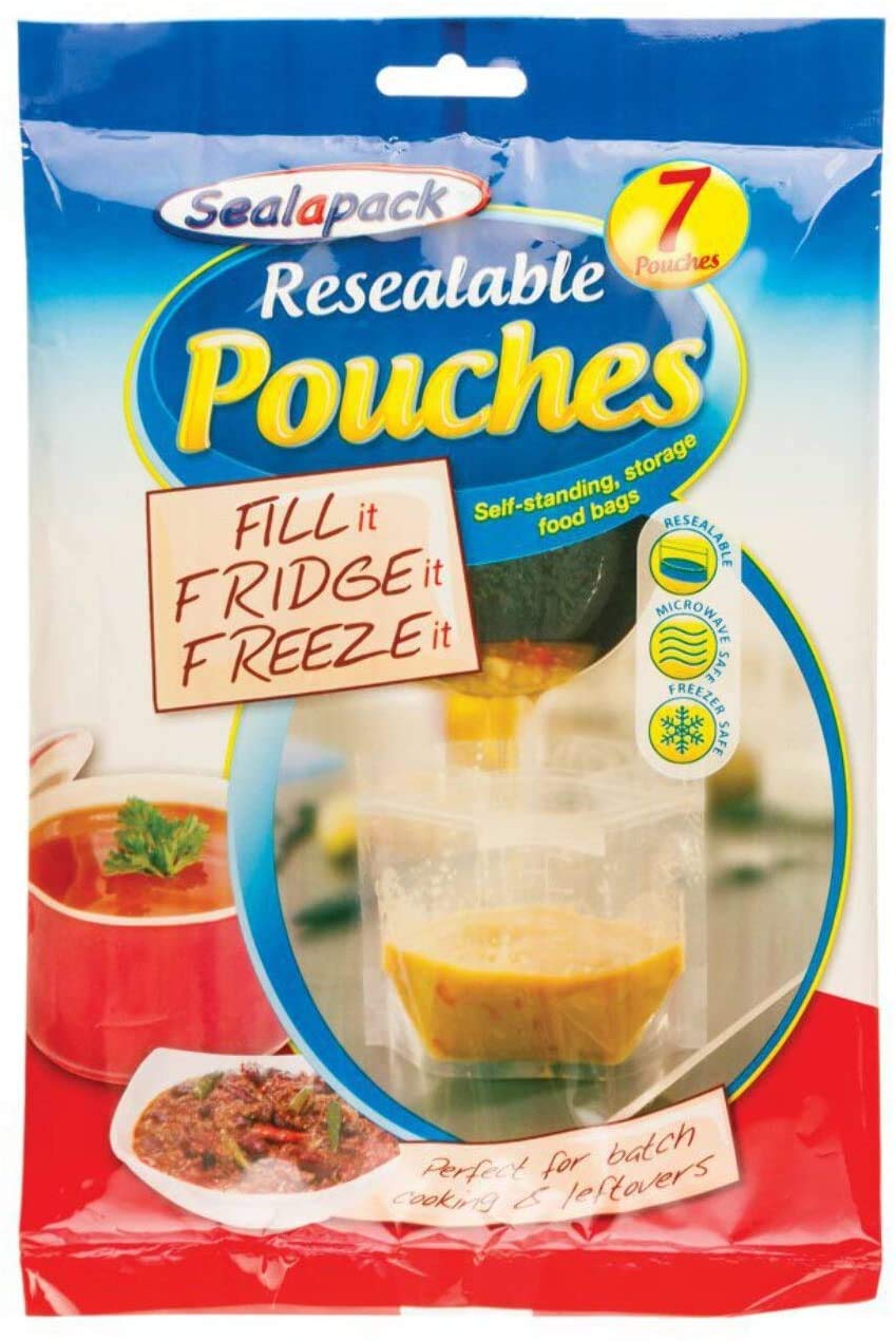 3 x Resealable Pouches Pack of 7 Fill It, Fridge It, Freeze It