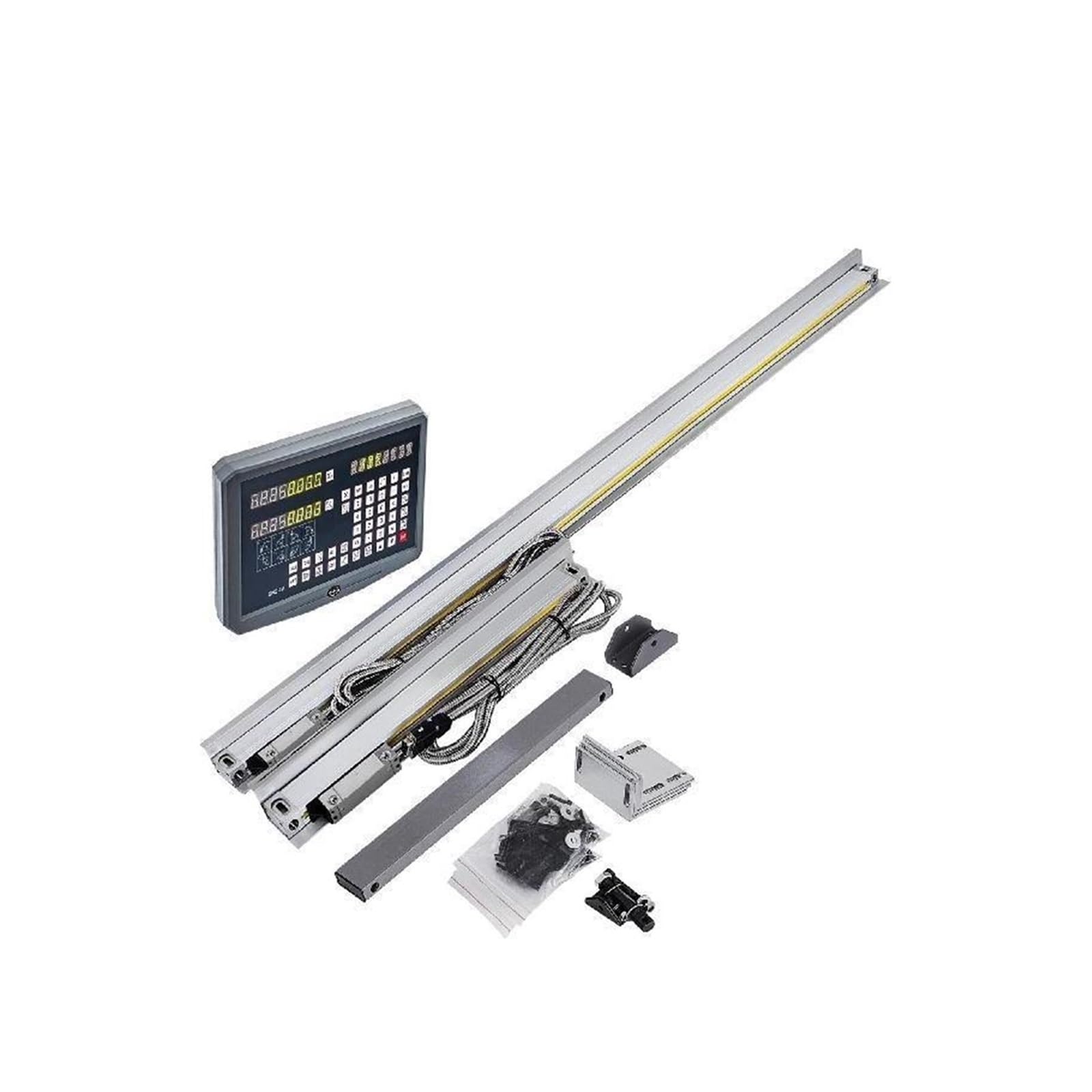 Linearer Skalengeber 50 MM – 1000, 2-Achsen-3-Achsen-Digitalanzeige for Fräsen, Bohren, Schleifen, Drehen, Metallbearbeitung Für den Heimwerkergebrauch(Combination)