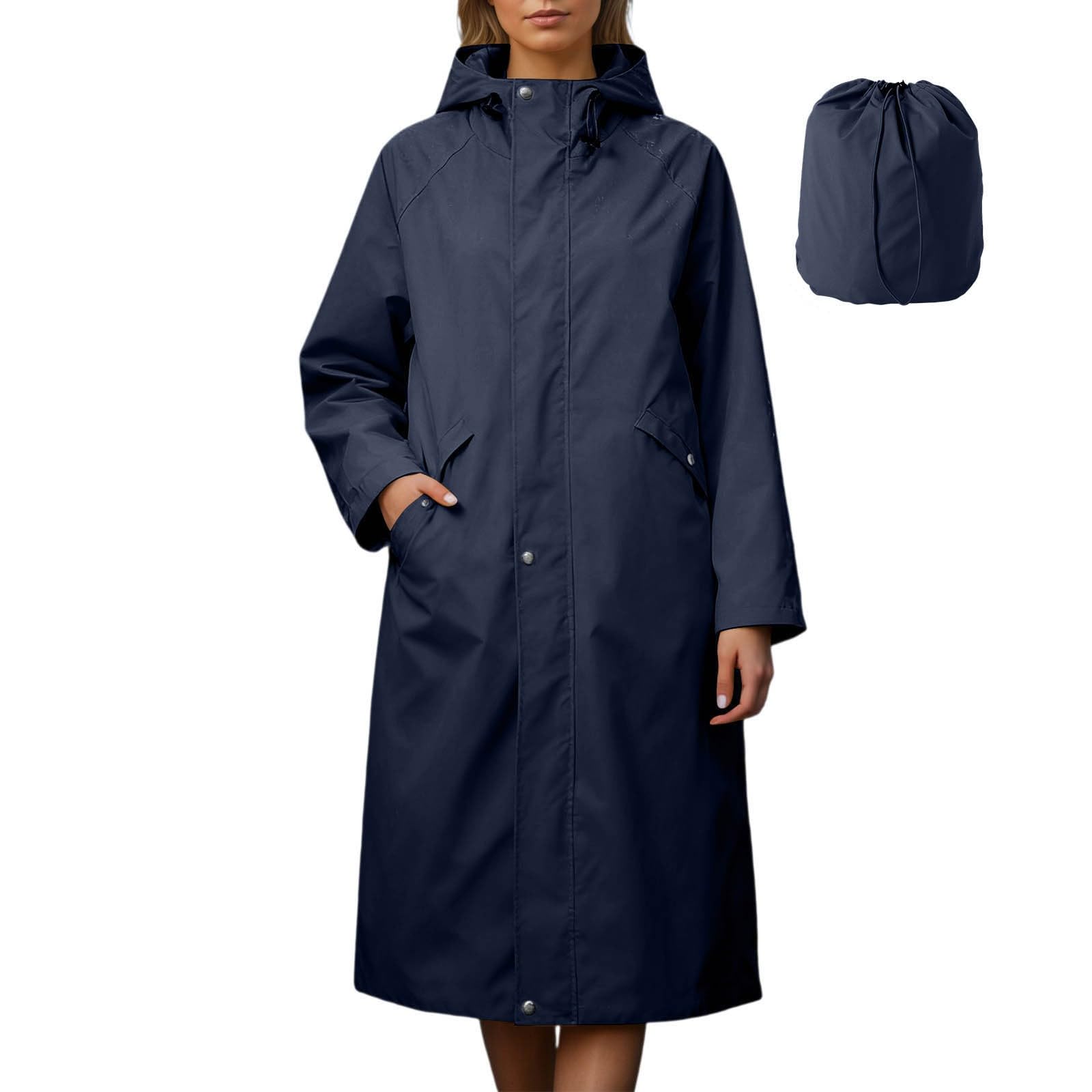 Regenmantel Damen Winddichter Damenponcho Für Outdoor Fahrrad Regenbekleidung Wasserdichter Mantel Mit Kapuze Schnell Trocknend Für Wandern, Radfahren, Camping Und Reisen