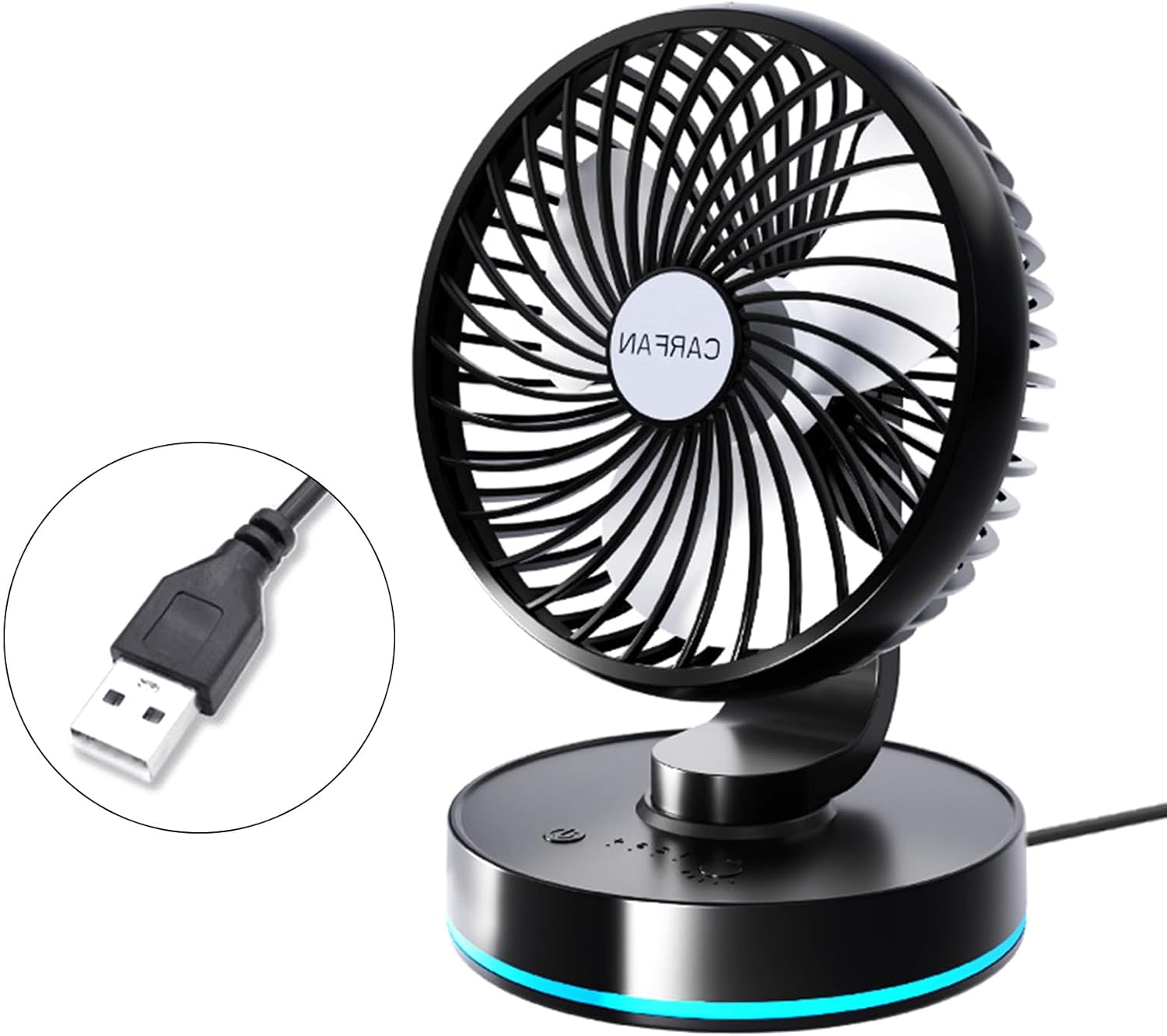 Electric Fan USB Plug Cooling Fan Foldable Air Circulator Fan For Car SUV Home 4 Gear Car Fan