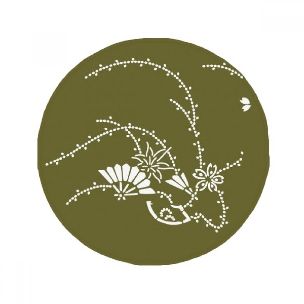 Tapis ronde 80cm cadeau idéal motif peinture japonaise