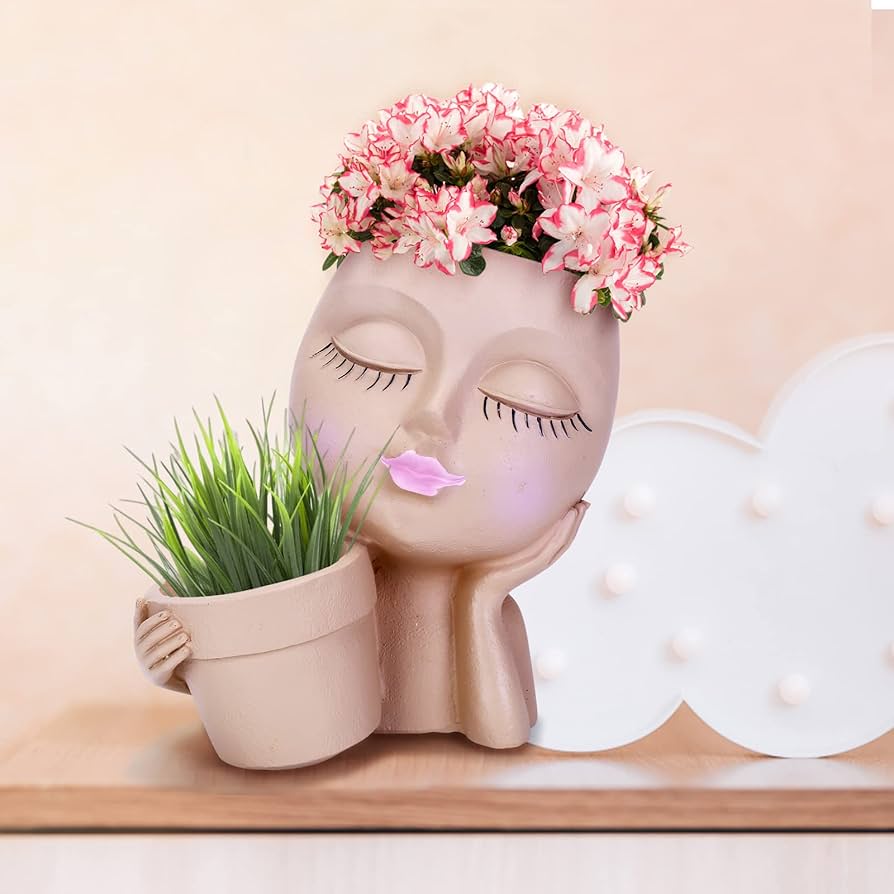 顔型　プランターセット　鉢　花瓶　多肉植物　観葉植物　おしゃれ　ガーデニング 顔型 プランターセット 鉢 花瓶 多肉植物 観葉植物 おしゃれ