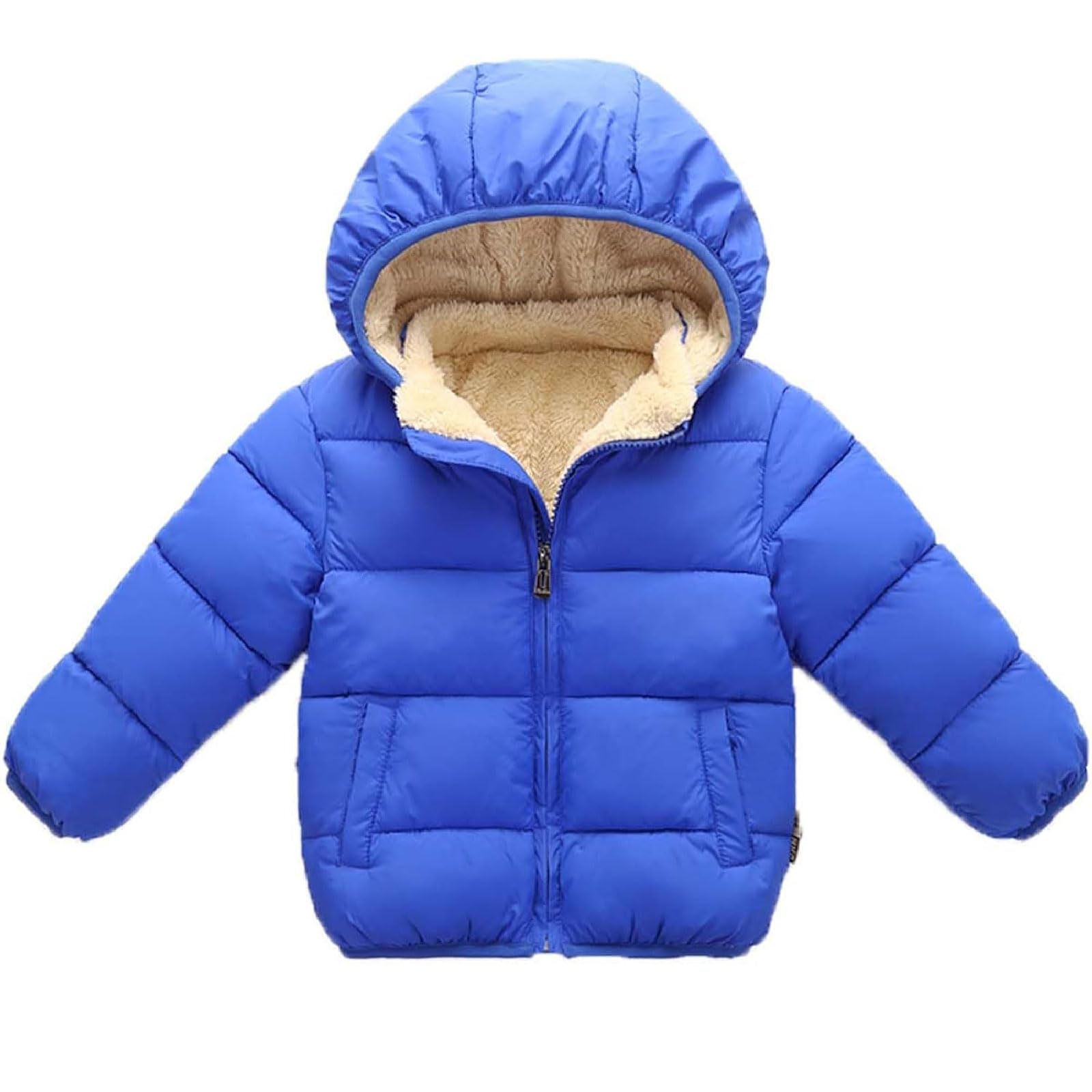 Piumino con Cappuccio per Bambina da Bambino Cappotto Invernale per Bambino Giubbotti in Pile Foderati Caldi Bambino Capispalla Invernale Caldo Piumino Leggero