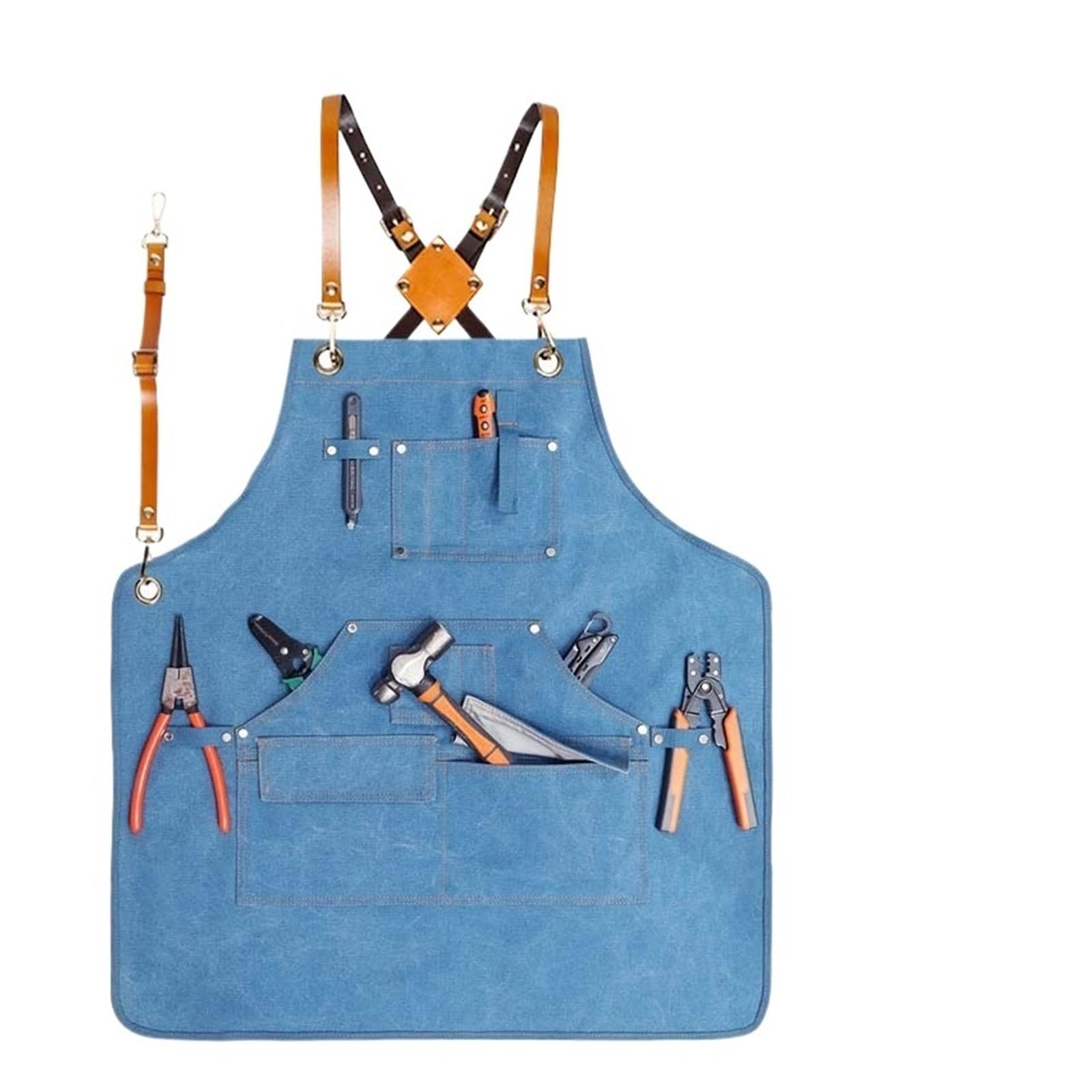 Grembiule da lavoro Grembiule da lavoro addensato gilet resistente all'usura for esterni giardiniere falegname parrucchiere grembiule impermeabile pacchetto multifunzionale
