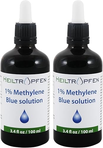 Miniatura 1 de Solución 2X azul de metileno al 1%  2 x 3.4 onzas líquidas - 2 x 3.4 fl oz  Pureza ultra alta  Ingredientes de grado farmacéutico - Probado por