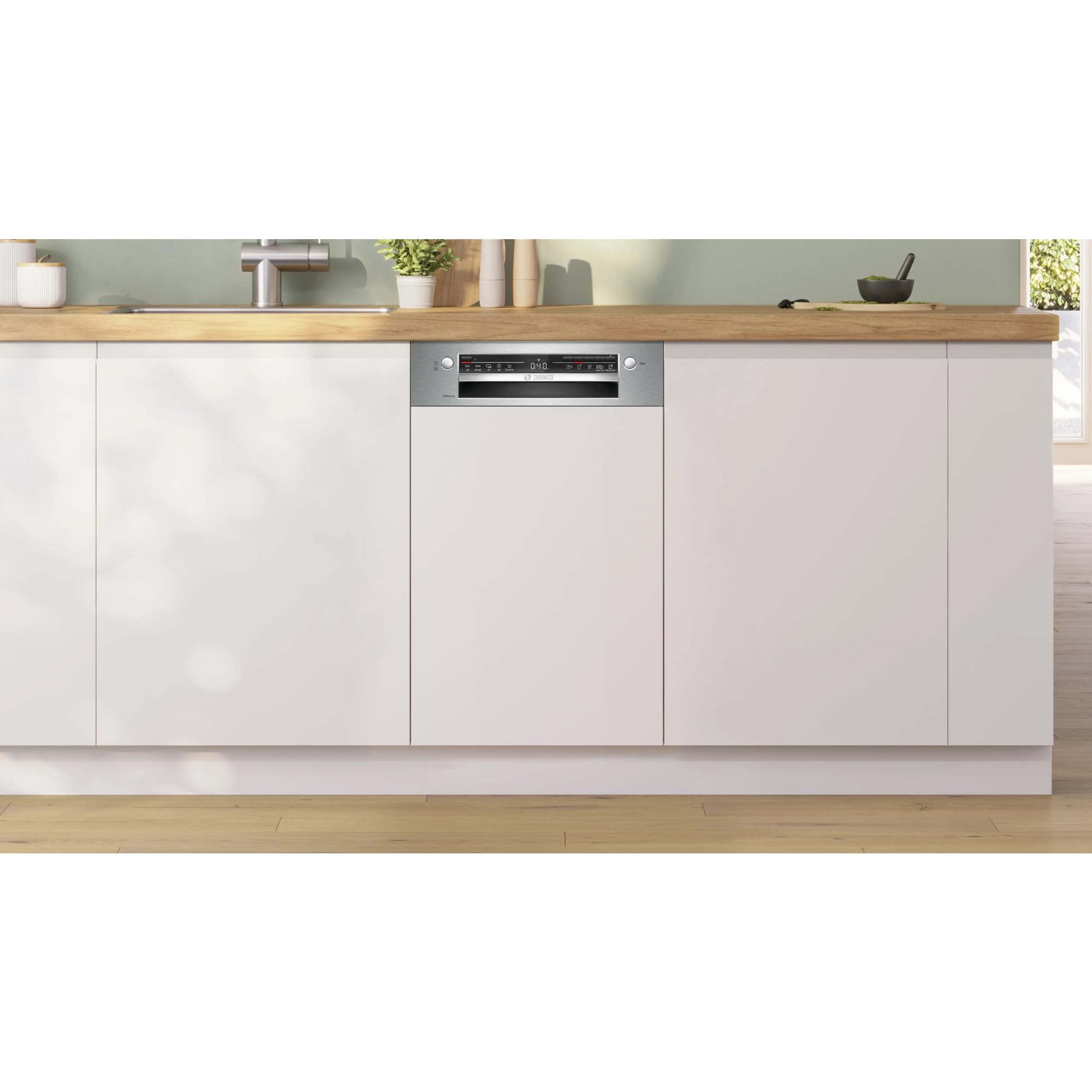 Bosch Série 2 Lave-vaisselle encastrable 45 cm 10 couverts Home Connect Bandeau metallic