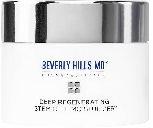 Beverly Hills MD Hidratante de células madre regeneradoras profundas: ilumina y revitaliza el aspecto de la piel en la cara, el cuello con células