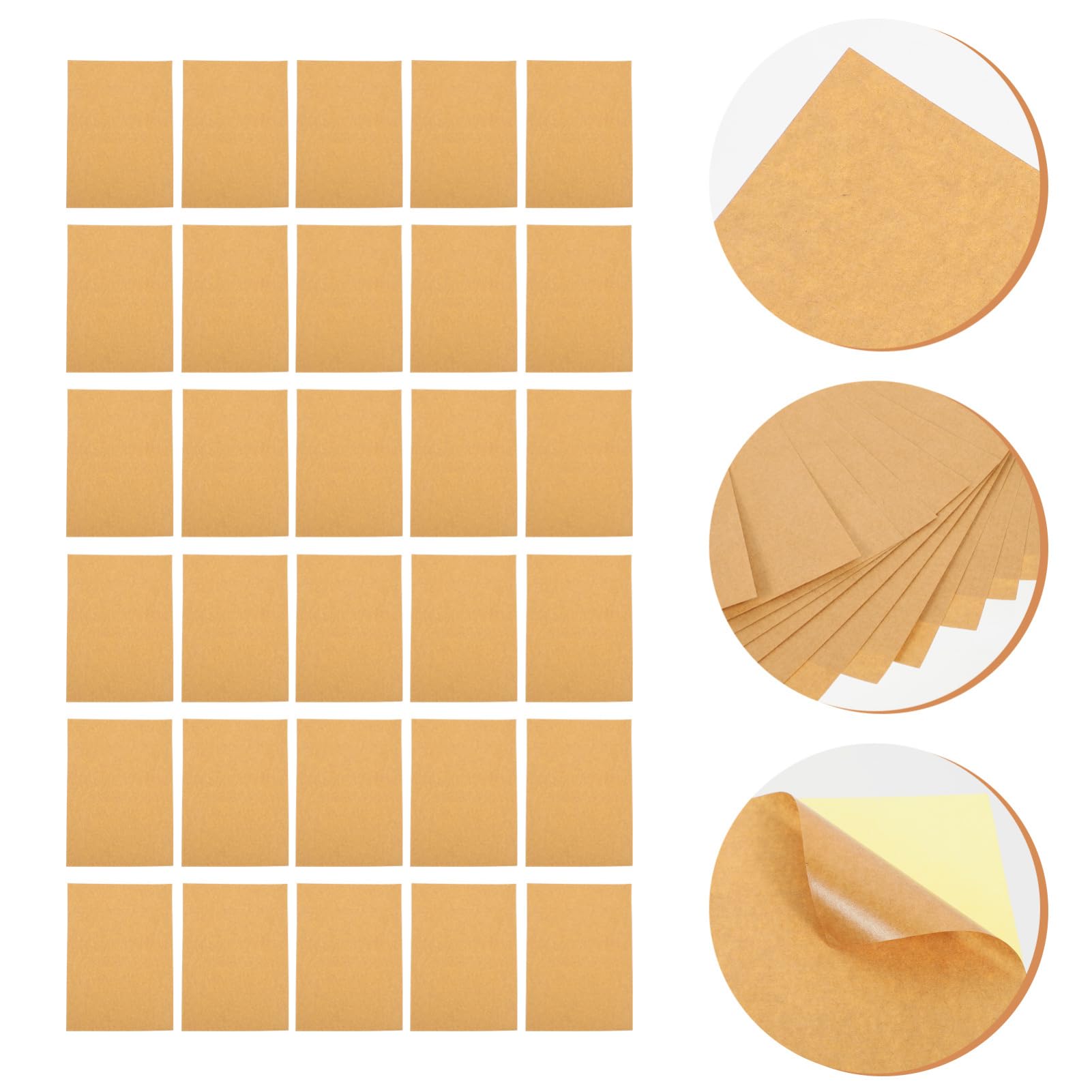MAGICLULU 100feuilles Étiquettes Autocollantes Papier Kraft Lot De Adhésives Imprimables Pour Projets Créatifs Et Personnalisation Papier Pour Étiquettes Et Logos