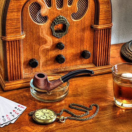 Joyoldelf Smoking Pipe, Wooden Tobacco Pipe With Gift Box, Rosewood Tobacco Pipes For Smoking With Tobacco Pipe Stand, 9Mm Pipe Filter, 3-In-1 Pipe Scraper And Smoking Accessories #TOP6