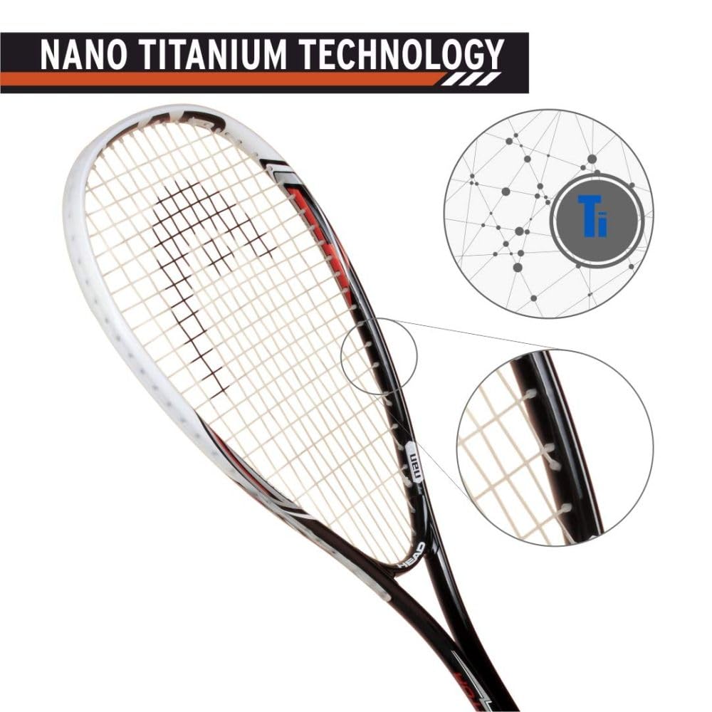 HEAD Aluminum Nano Titanium Spector Squash Racquet, (White) 1