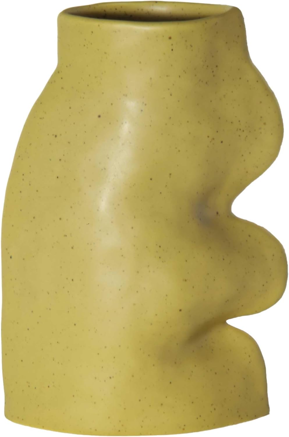 Fluxo Decorative Ceramic Vase, Pink, Large 5 x 8 inches, for Living Room, Bedroom, Dining Table, Kitchen, Wedding, Event Decor, and Gifts