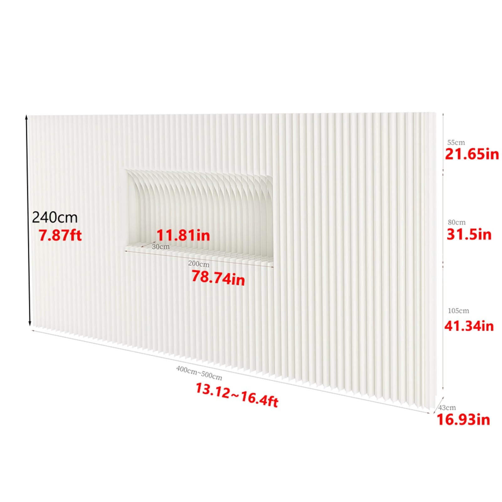 Divisori per ambienti, Pareti divisorie pieghevoli for la privacy(5x2.4m/16.4x7.87ft)