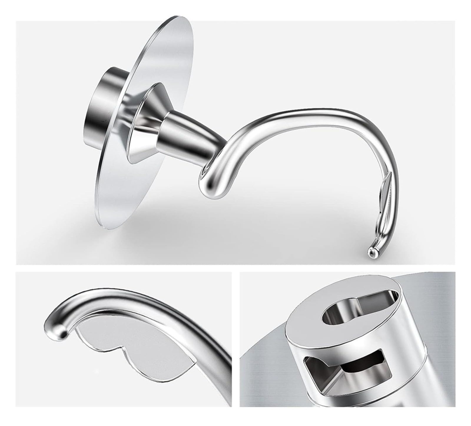 A78E-Gancio for Impastare A Spirale In Acciaio Inossidabile, Compatibile Con KitchenAid, Robot Da Cucina, Adatto for Ciotola Da 4,5-5 QT for Robot Da Cucina Con Testa Inclinabile