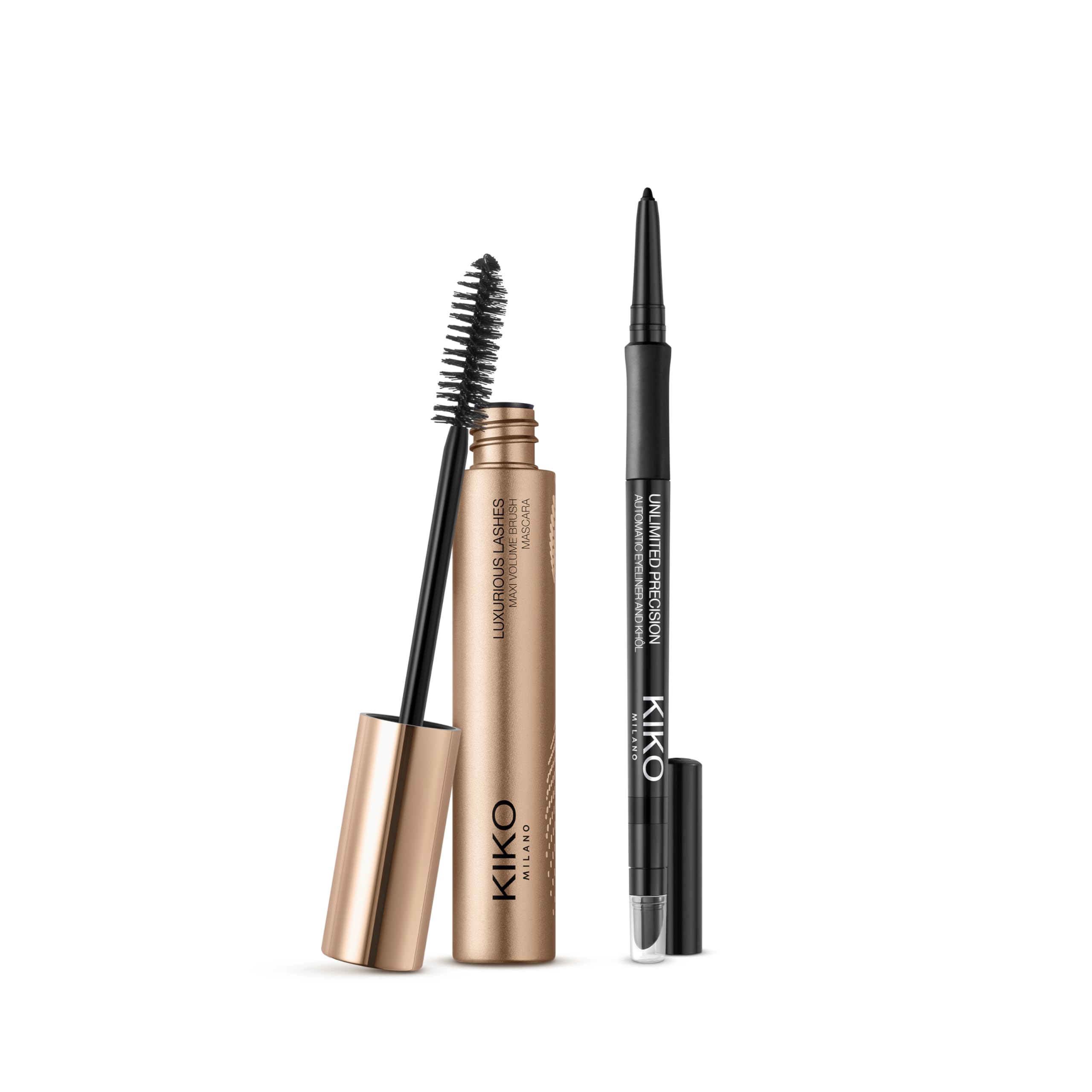 KIKO Milano Luxurious Eye Set, Zestaw Do Makijażu: 1 Tusz Do Rzęs Z Efektem Wymodelowanych Rzęs I 1 Kredka Do Oczu