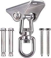 Vista 10 de BeneLabel - Colgador de columpio resistente de acero inoxidable para montaje en techo con capacidad de 726 kg de hardware para asiento de columpio